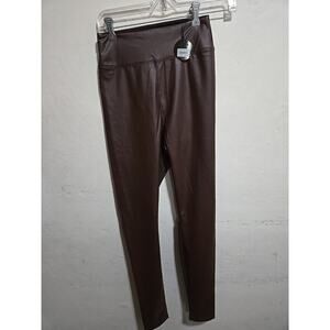 Leggings OFFLINE By Aerie Real Luxe Faux Leather Legging NEW Brown Size Medium